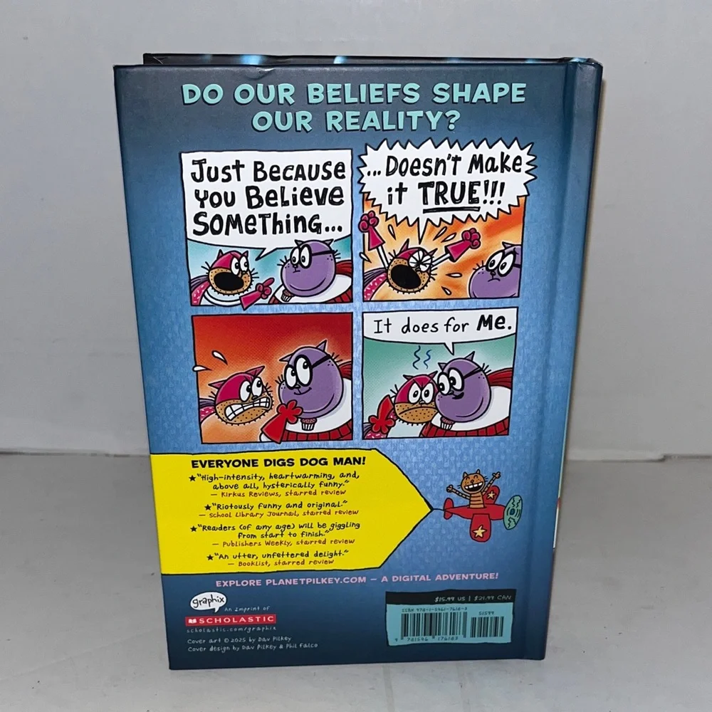 Scholastic Dog Man Big Jim Believes — Blue, Red, Yellow, Purple Cover